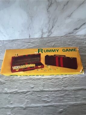 New Old Stock Vintage Rummy Tile Game With Carry Case Sealed Tiles
